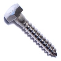 25C128BHLSP 1/4-20  X 2 HEX LAG BOLT 18-8 SS PASSIVATE