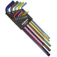 69637 BONDHUS SET 13 COLORGUARD™ BALL END L-WRENCHES - EXTRA LONG ARM (.050-3/8